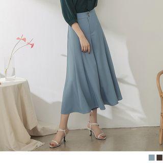 High-waist Plain Cropped Culottes