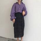 Plain Shirt / Chiffon Midi Skirt