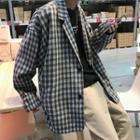 Loose-fit Houndstooth Blazer