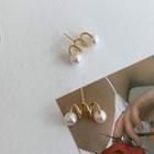 Faux Pearl Spring Earring As Shown In Figure - One Pair