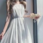Spaghetti Strap Tie-waist Midi Sundress