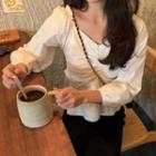 Sweetheart Neckline Peplum Blouse