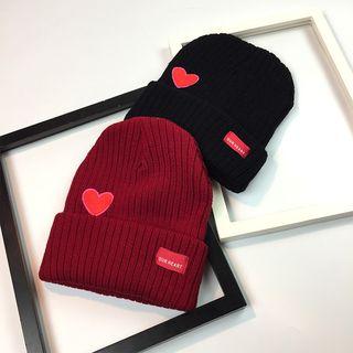 Heart-accent Beanie Hat