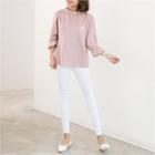 Frill-nack 3/4-sleeve Top