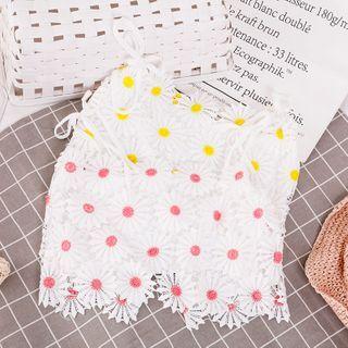 Flower Lace Cropped Camisole Top