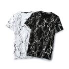 Marble Print Short Sleeve T-shirt