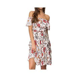 Floral Print Off-shoulder Dress