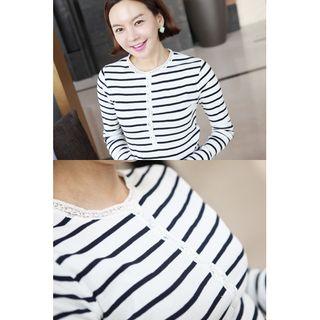 Long-sleeve Stripe Henley