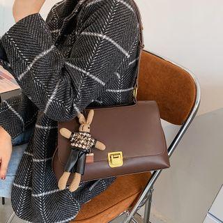 Set: Flap Shoulder Bag + Bag Charm