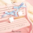 Plaid Bow Hoop Earring As Shown In Figure - One Size