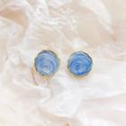 Alloy Glaze Earring 1 Pair - Gold & Blue - One Size