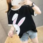 Rabbit Print Short-sleeve Ringer T-shirt