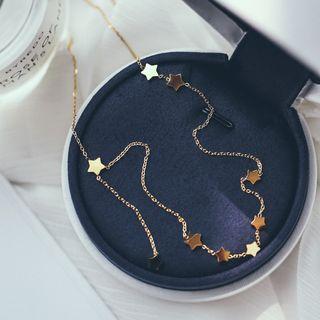 Alloy Star Necklace Gold - One Size