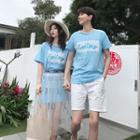Couple Matching Short-sleeve T-shirt / Midi Skirt / Set