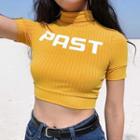 Lettering Short Sleeve Knit T-shirt