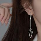 Leaf Drop Earring 1 Pair - Silver - One Size