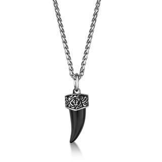 Ivory-shaped Necklace Ip Black - One Size