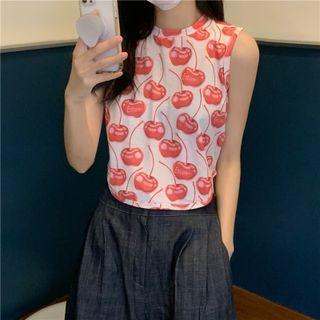 Cherry Printed Tank Top Cherry - One Size