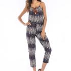 Patterned Strappy Jumpsuit