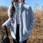 Stand-collar Fleece Zip-up Jacket