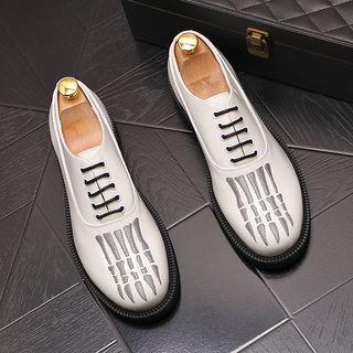 Skeleton Print Lace-up Shoes
