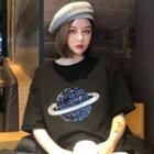 Rhinestone Planet Short-sleeve T-shirt