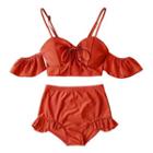 Frill Trim High-waist Bikini