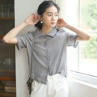 Crinkled Short-sleeve Shirt
