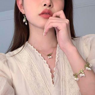 Flower Faux Pearl Alloy Bracelet / Headband
