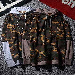 Camo Mock Two-piece Hoodie