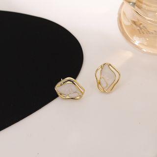 Geometric Shell Stud Earring As Shown In Figure - One Size