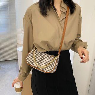 Patterned Chained Crossbody Bag