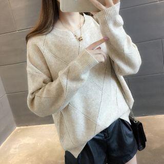 Argyle Stitched Sweater