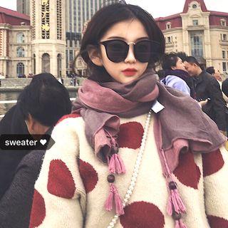 Polka Dot Sweater Almond - One Size