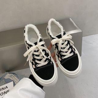 Checker Print Sneakers