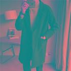 Notch-lapel Button-up Coat