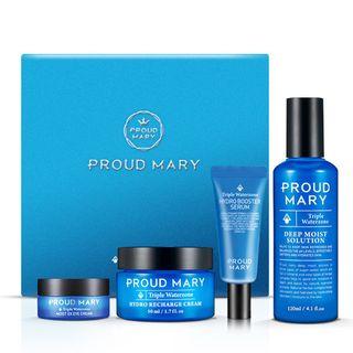 Proud Mary - Triple Water Zone Line Set: Solution 120ml + Cream 50ml + Serum 15ml + Eye Cream 10ml