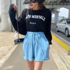Letter Print Batwing T-shirt