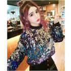 Glitter Long-sleeve Sweatshirt