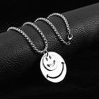Couple Matching Smiling Face Pendant Necklace As Shown In Figure - One Size