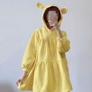 Rabbit Ear Long-sleeve Hooded Dress