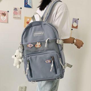 Lettering Backpack / Bear Bag Charm / Set