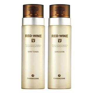 Charm Zone - Red-wine V Set: Skin Toner 130ml + Emulsion 130ml