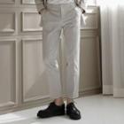 Linen-blend Flat-front Dress Pants
