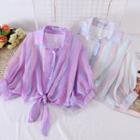 Lace-up Strap Tied Light Shirt