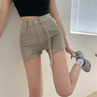 High Waist Cargo A-line Shorts