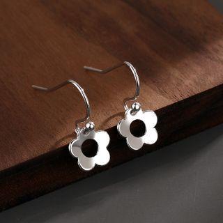 Flower Sterling Silver Dangle Earring 1 Pair - Flower - Silver - One Size