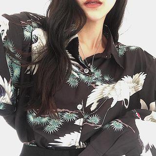 Crane Loose-fit Long-sleeve Shirt