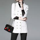 Double-breasted 3/4-sleeve Long Blazer