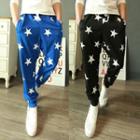 Star Print Harem Pants